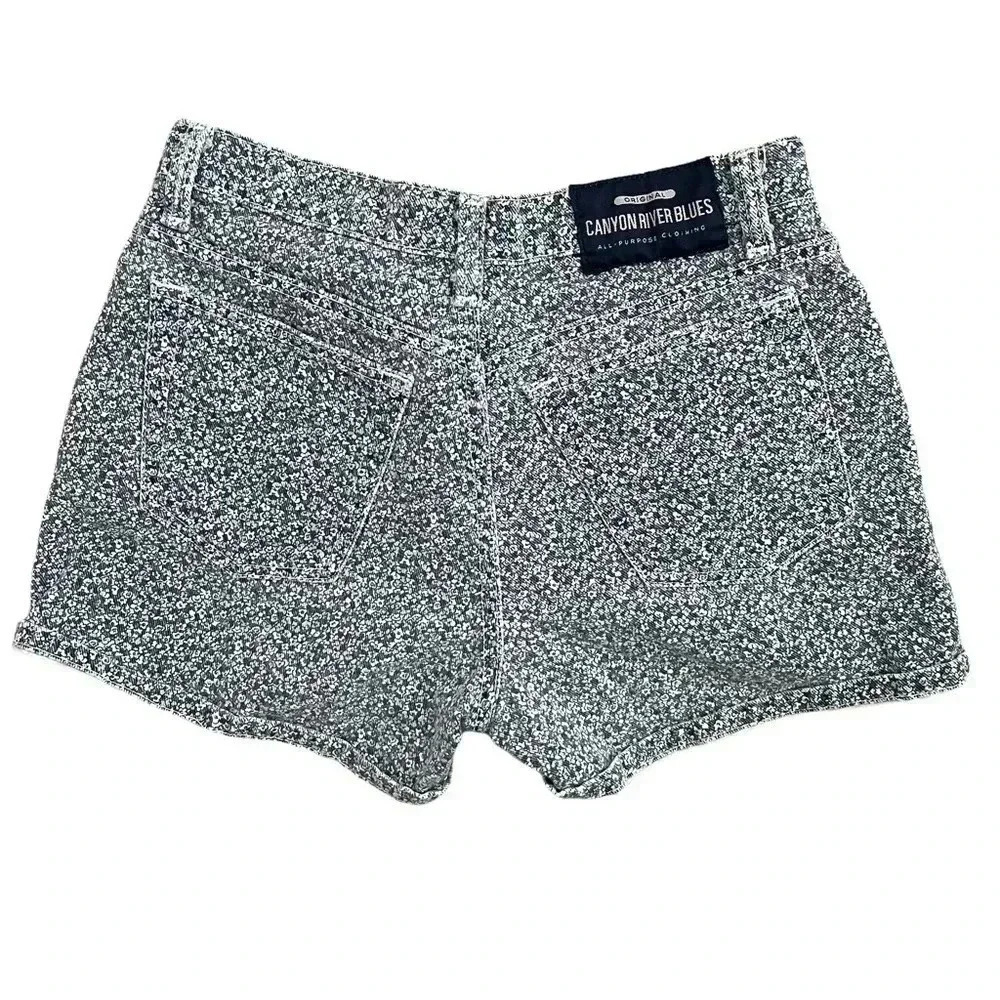 Canyon River Blues Blue Floral Print Jean Shorts Cotton - Picture 2 of 3